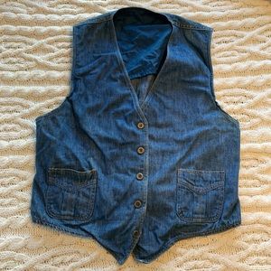 70s jean vest